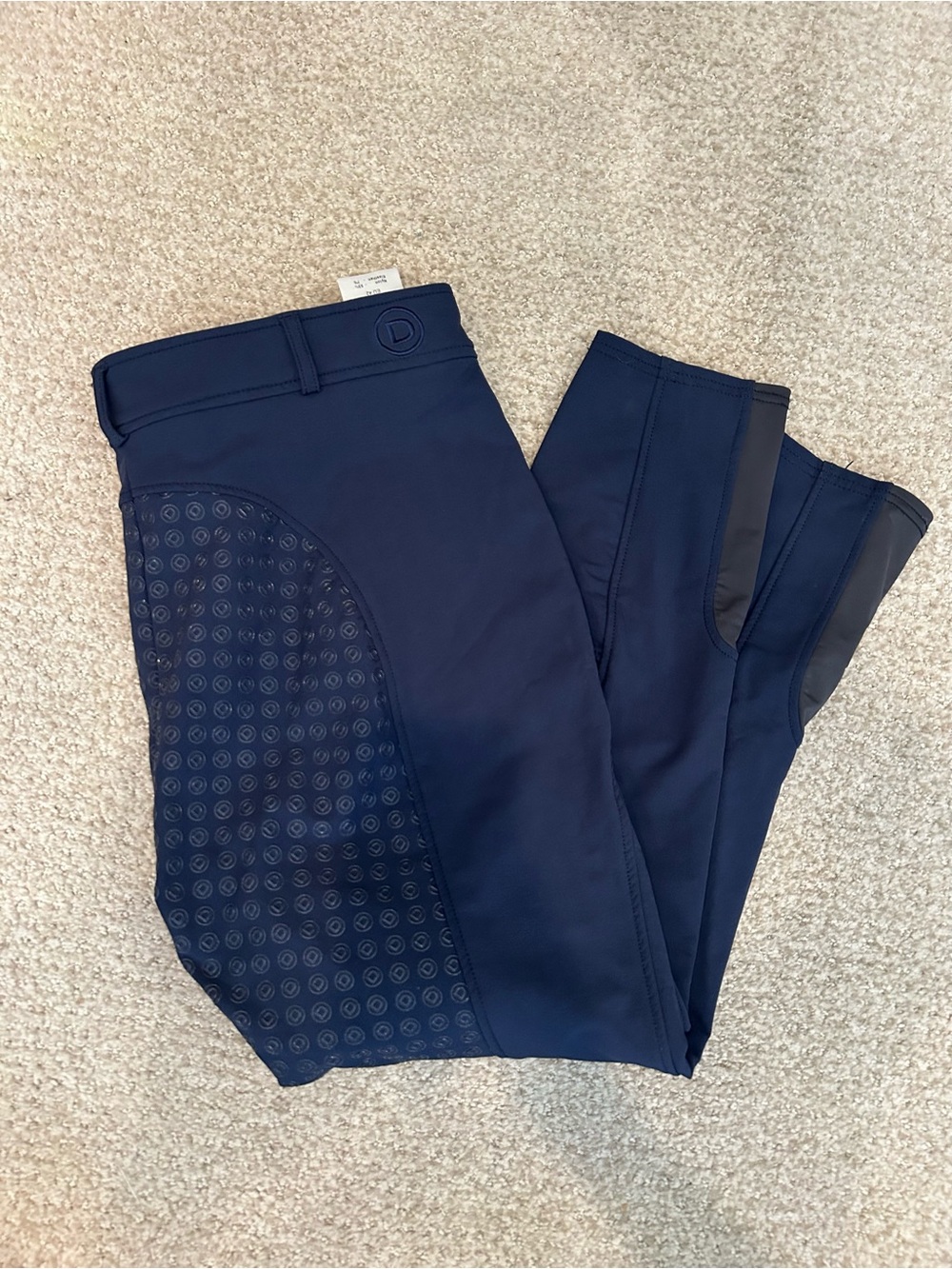 Men's Navy Silicone Knee-Grip Riding Breeches